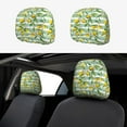 thumbnail image 1 of Kdxio Lemon Pattern Print 2 Piece Car Head Rest Covers Set Auto Front/Rear Seats Headrest Cover Universal Fit Most Cars,Sedan, SUV, 1 of 9