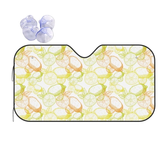 Kdxio Lemon Potatoes Print Front Windshield Sun Shade,Folding Auto Sunshade for Car Truck SUV-Small