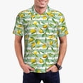 thumbnail image 1 of Kdxio Lemon Print Men's Short Sleeve Polo Shirt,Midweight Men's Shirt, 1 of 6