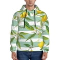 thumbnail image 1 of Kdxio Lemon Print Mens Casual Hooded Collar Drawstring Hoodies Pullover Sweatshirts Casual Long Sleeve Shirts-4X-Large, 1 of 7