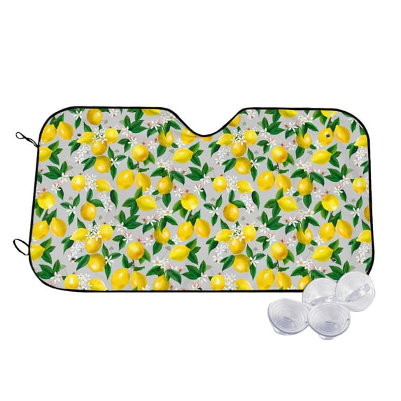 Kdxio Lemon1 Print Windshield Sun Shade,UV Rays and Sun Heat Protection,Sunshade for Car Windshield,Car Shade Front Windshield - Medium