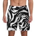 thumbnail image 1 of Kdxio Leopard And Zebra 2 Print Men's Swim Trunks with Compression Liner 7 Inch Inseam Quick Dry Swim Shorts, 1 of 5