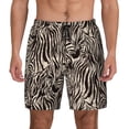 thumbnail image 1 of Kdxio Leopard And Zebra1 Print Men's Swim Trunks with Compression Liner 7 Inch Inseam Quick Dry Swim Shorts, 1 of 5