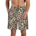thumbnail image 1 of Kdxio Leopard Dots Pattern Mens Casual Shorts - Drawstring Summer Beach Sports Shorts for Men, 1 of 9