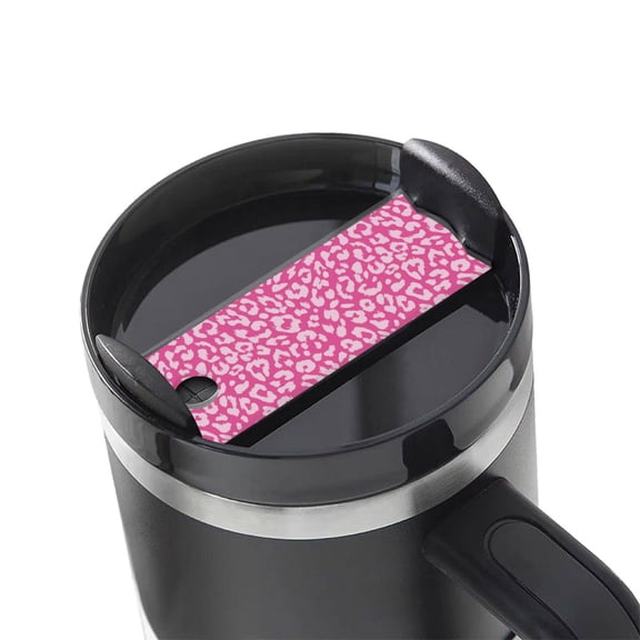 Kdxio Leopard Name Plate Compatible Stanley Cups Name Tag Acrylic Nameplate Tumbler Lid Topper for Cup Accessories