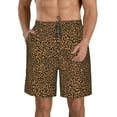 thumbnail image 1 of Kdxio Leopard Pattern Mens Casual Shorts - Drawstring Summer Beach Sports Shorts for Men, 1 of 9