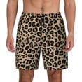 thumbnail image 1 of Kdxio Leopard Print-1 Print Men's Swim Trunks with Compression Liner 7 Inch Inseam Quick Dry Swim Shorts, 1 of 7