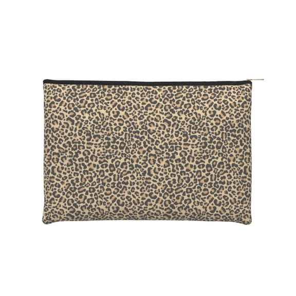 Kdxio Leopard Print Makeup Bag Toiletry Bag Canvas Makeup Bags Zipper Cosmetic Pouch Travel Cosmetic Pouch for Women Gifts