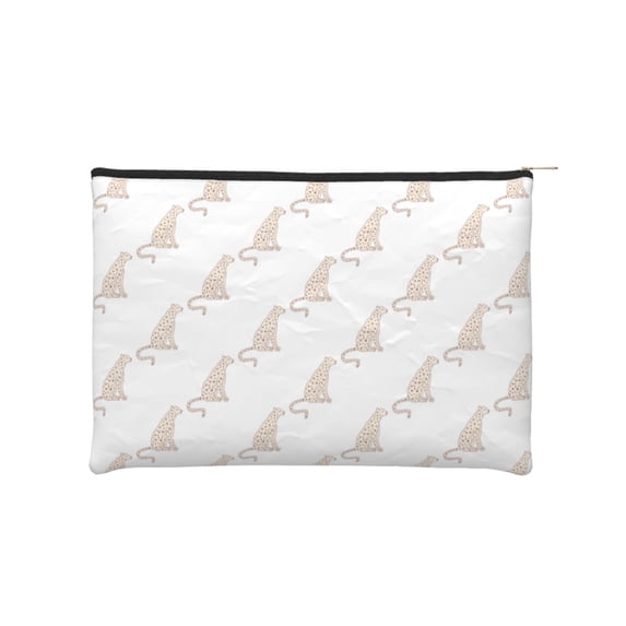 Kdxio Leopard Print Makeup Bag Toiletry Bag Canvas Makeup Bags Zipper Cosmetic Pouch Travel Cosmetic Pouch for Women Gifts