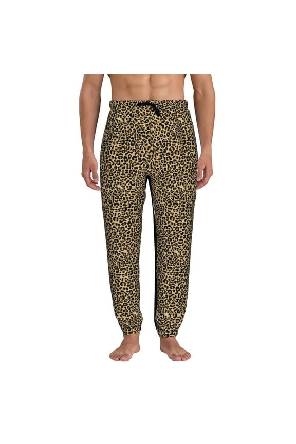 Leopard Print Pattern Joggers,Sweatpants for Men with Pockets-3X-Large