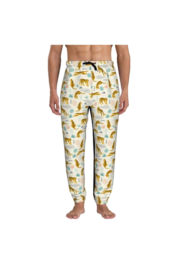 Leopard Print Pattern Joggers,Sweatpants for Men with Pockets-Medium