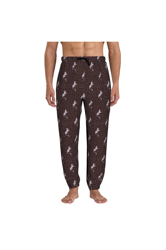 Leopard Print Pattern Joggers,Sweatpants for Men with Pockets-Medium
