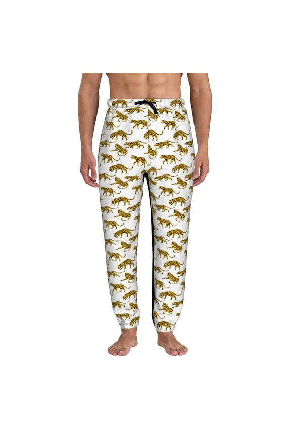 Leopard Print Pattern Joggers,Sweatpants for Men with Pockets-Medium