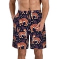 thumbnail image 1 of Kdxio Leopard Print Pattern Mens Casual Shorts - Drawstring Summer Beach Sports Shorts for Men, 1 of 9