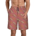 thumbnail image 1 of Kdxio Leopard Print Pattern Mens Casual Shorts - Drawstring Summer Beach Sports Shorts for Men, 1 of 9