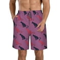 thumbnail image 1 of Kdxio Leopard Print Pattern Mens Casual Shorts - Drawstring Summer Beach Sports Shorts for Men, 1 of 9