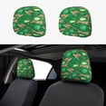 thumbnail image 1 of Kdxio Leopard Print Pattern Print 2 Piece Car Head Rest Covers Set Auto Front/Rear Seats Headrest Cover Universal Fit Most Cars,Sedan, SUV, 1 of 9