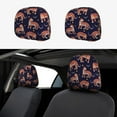thumbnail image 1 of Kdxio Leopard Print Pattern Print 2 Piece Car Head Rest Covers Set Auto Front/Rear Seats Headrest Cover Universal Fit Most Cars,Sedan, SUV, 1 of 9
