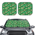 thumbnail image 1 of Kdxio Leopard Print Print 2-Piece Sun Shade Front Windshield - Foldable Car Front Window Sunshades for Most Sedans SUV Truck, 1 of 6