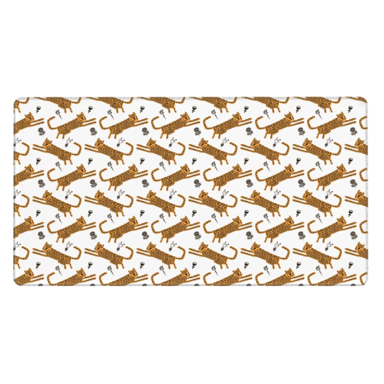 Kdxio Leopard Print Print Large Gaming Mouse Pad,Non-Slip Base,Water Resist Keyboard Pad for Gamer,Office & Home,29.5 x 15.8 in