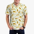 thumbnail image 1 of Kdxio Leopard Print Print Men's Short Sleeve Polo Shirt,Midweight Men's Shirt, 1 of 6