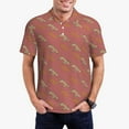 thumbnail image 1 of Kdxio Leopard Print Print Men's Short Sleeve Polo Shirt,Midweight Men's Shirt, 1 of 6