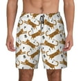 thumbnail image 1 of Kdxio Leopard Print Print Men's Swim Trunks with Compression Liner 7 Inch Inseam Quick Dry Swim Shorts, 1 of 7
