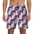 thumbnail image 1 of Kdxio Leopard Print Print Men's Swim Trunks with Compression Liner 7 Inch Inseam Quick Dry Swim Shorts, 1 of 7