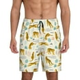 thumbnail image 1 of Kdxio Leopard Print Print Mens Sleep Shorts Bottoms Soft Comfy Pajama Wear Pants with Drawstring Pockets, 1 of 7