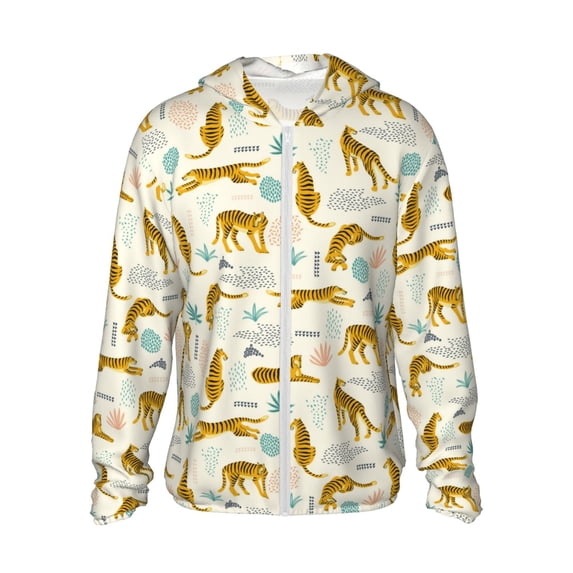 Kdxio Leopard Print Print Women Men Sun Protection UPF 50+ Jackets Zip Up Long Sleeve Hoodie Hiking Lightweight with Pockets