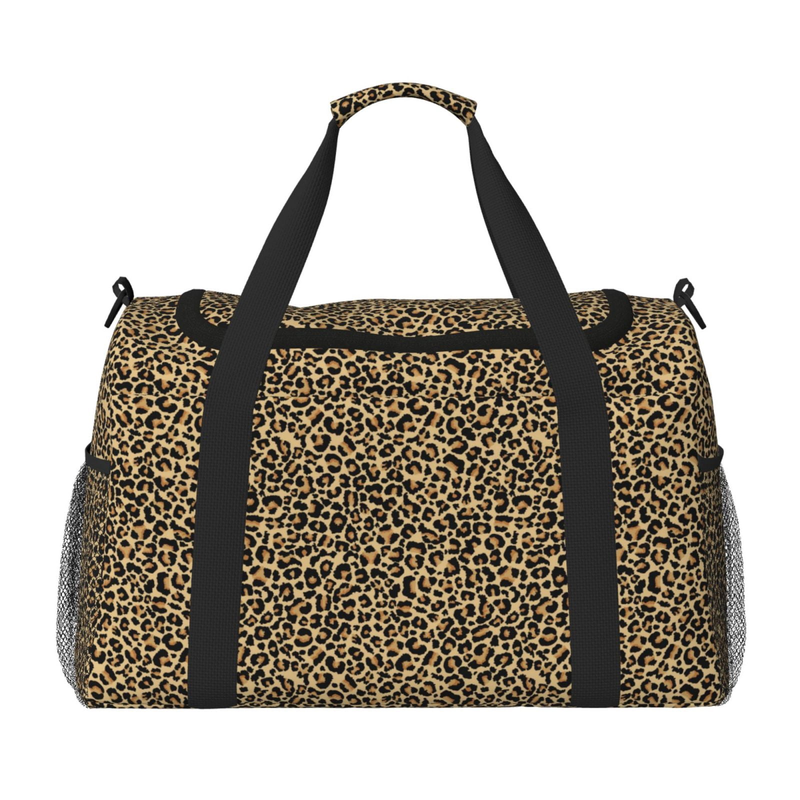 Kdxio Leopard Print Travel Duffel Bag Gym Bag Weekender Travel Bag Gym Bag for Women &Men Airplane Travel Essentials for Flying