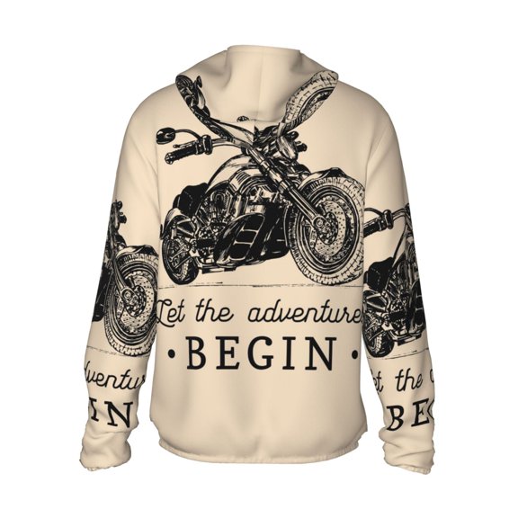 Kdxio Let The Adventure Begin Print Women Men Sun Protection UPF 50+ Jackets Zip Up Long Sleeve Hoodie Hiking Lightweight with Pockets