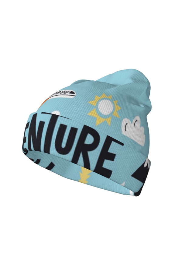 Let's Go on an Adventure Winter Beanie for Men Women Beanie Knit Hat Cuffed Cap Beanie Knit Chunky Snow Cap