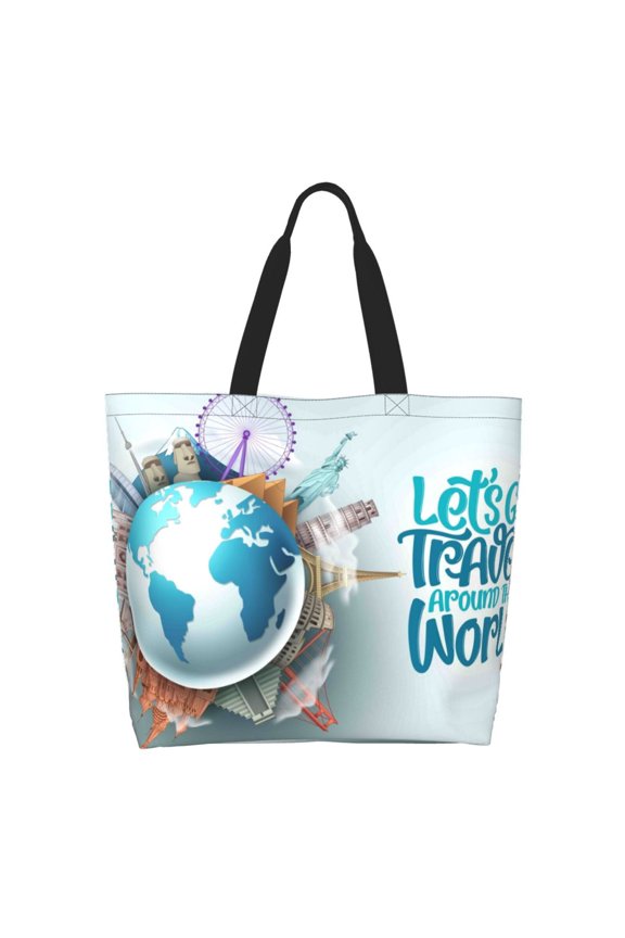 Let's go Travel Casual Tote Bags Women Big Capacity Shoulder Bag for Women Travel Shoulder Bags Handbags