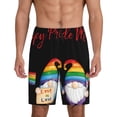 thumbnail image 1 of Kdxio Lgbt Gnome Print Mens Sleep Shorts Bottoms Soft Comfy Pajama Wear Pants with Drawstring Pockets, 1 of 5