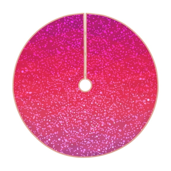 Kdxio Light Purple Glitter Print Christmas Tree Skirt Christmas Xmas Tree Skirts Mat for New Year Holiday Christmas Party Decorations-36"
