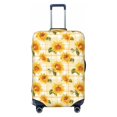 thumbnail image 1 of Kdxio Light Yellow Plaid Sunflower Pattern Luggage Cover for Travel,Elastic and Durable,Fits 18-32 Inch,Anti-Scratch Suitcase Protector-No luggage included, 1 of 5