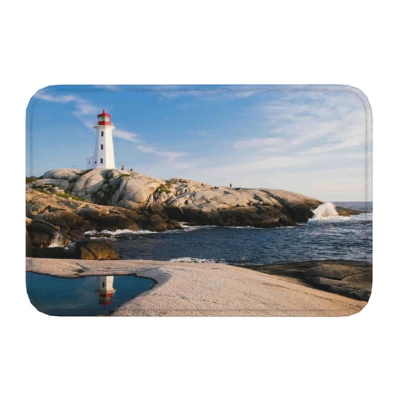 Kdxio Lighthouse,16" x 24", Non-Slip Front Door Mats,Outdoor Welcome Mat Washable