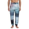 thumbnail image 1 of Kdxio Lighthouse in a Stormy Sea Pattern Joggers,Sweatpants for Men with Pockets-X-Large, 1 of 5