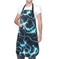 thumbnail image 1 of Kdxio Lightning Apron with Pockets Adjustable Kitchen Aprons for Men Women Waterproof Aprons for Cooking,Drawing,Crafting, Baking Household Cleaning, 1 of 5
