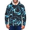 thumbnail image 1 of Kdxio Lightning Print Men Hoodies Casual Hoodies for Men with Zip Pockets Full Zip Long Sleeve Sweatshirt Sports Hooded Jacket-Medium, 1 of 5