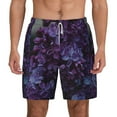 thumbnail image 1 of Kdxio Lilac Print Men'S Swim Trunks With Compression Liner 7 Inch Inseam Quick Dry Swim Shorts, 1 of 7