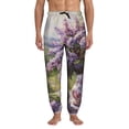 thumbnail image 1 of Kdxio Lilacs Teapot Scenic Painting Pattern Joggers,Sweatpants for Men with Pockets-Large, 1 of 5