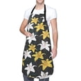 thumbnail image 1 of Kdxio Lilies Flowers Apron with Pockets Adjustable Kitchen Aprons for Men Women Waterproof Aprons for Cooking,Drawing,Crafting, Baking Household Cleaning, 1 of 8