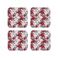 thumbnail image 1 of Kdxio Lilies Flowers Funny Coasters,4 Pcs Leather Coasters,Housewarming Gifts,Protect Furniture from Water Marks Scratch and Damage, 1 of 8
