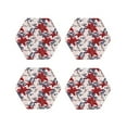 thumbnail image 1 of Kdxio Lilies Flowers Funny Coasters,4 Pcs Leather Coasters,Housewarming Gifts,Protect Furniture from Water Marks Scratch and Damage, 1 of 8