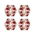 thumbnail image 1 of Kdxio Lilies Flowers Funny Coasters,4 Pcs Leather Coasters,Housewarming Gifts,Protect Furniture from Water Marks Scratch and Damage, 1 of 8