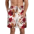 thumbnail image 1 of Kdxio Lilies Flowers Pattern Mens Casual Shorts - Drawstring Summer Beach Sports Shorts for Men, 1 of 9