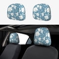 thumbnail image 1 of Kdxio Lilies Flowers Pattern Print 2 Piece Car Head Rest Covers Set Auto Front/Rear Seats Headrest Cover Universal Fit Most Cars,Sedan, SUV, 1 of 9