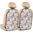 thumbnail image 1 of Kdxio Lilies Flowers Print 2 Pack Car Kick Mat Seat Cover Back Protector Mat with Pockets for Organizer Backseat Protector and Storage Anti Kick Pad for Vehicles, 1 of 1